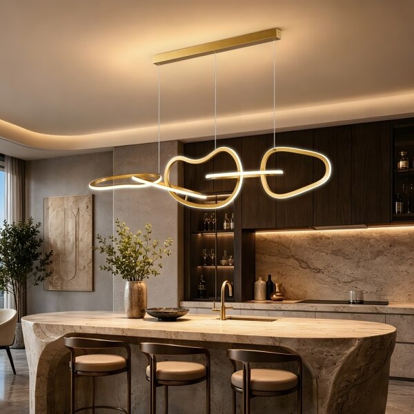 BRILAGI - Lampadario LED dimmerabile a sospensione su cavo SIGNATURE LED/80W/230V 120x25 cm oro + DO