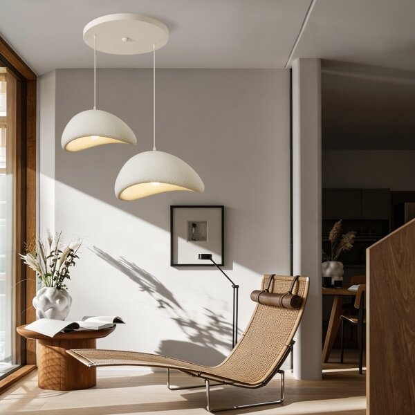 BRILAGI - Lampadario a sospensione con cavo WABI SABI 2xE27/60W/230V bianco