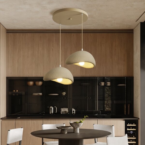 BRILAGI - Lampadario a sospensione con cavo WABI SABI 2xE27/60W/230V beige