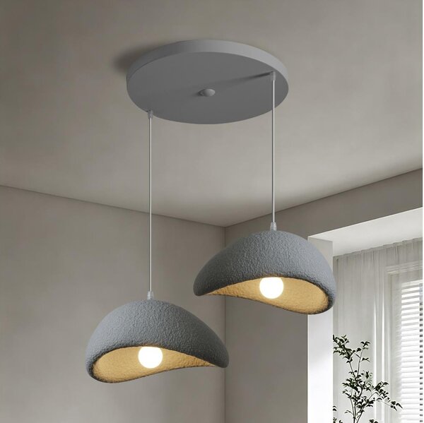 BRILAGI - Lampadario a cavo WABI SABI 2xE27/60W/230V grigio
