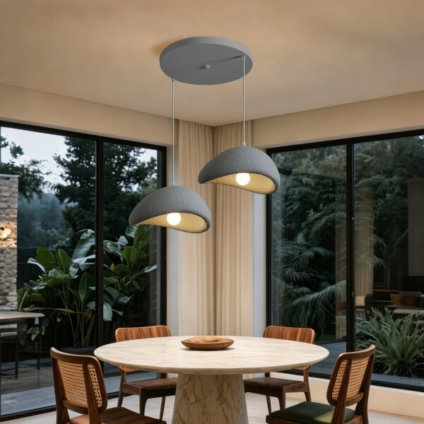 BRILAGI - Lampadario a cavo WABI SABI 2xE27/60W/230V grigio