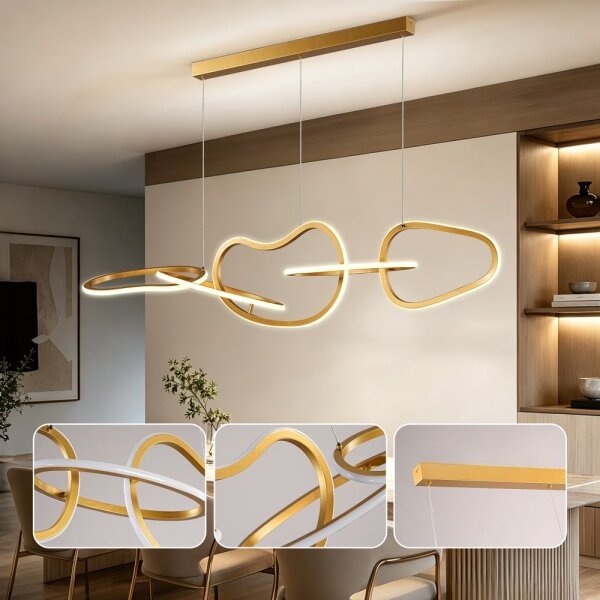BRILAGI - Lampadario LED dimmerabile a sospensione su cavo SIGNATURE LED/80W/230V 120x25 cm oro + DO