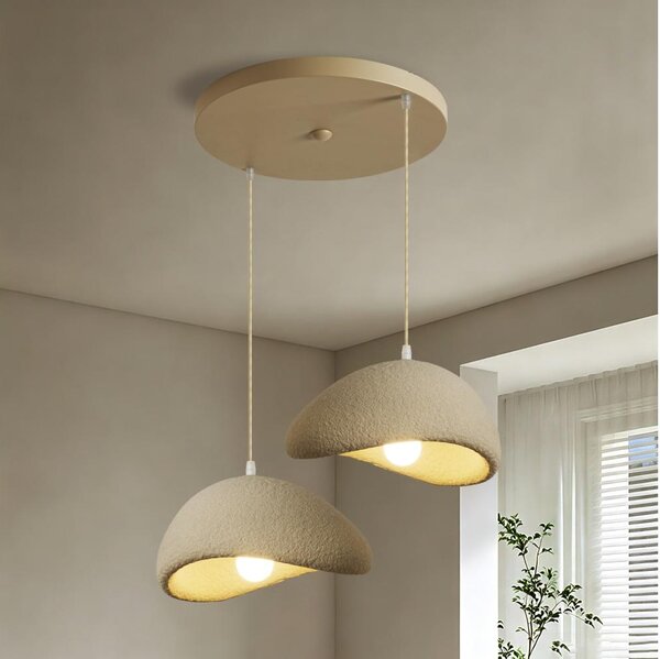 BRILAGI - Lampadario a sospensione con cavo WABI SABI 2xE27/60W/230V beige
