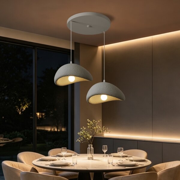 BRILAGI - Lampadario a cavo WABI SABI 2xE27/60W/230V grigio