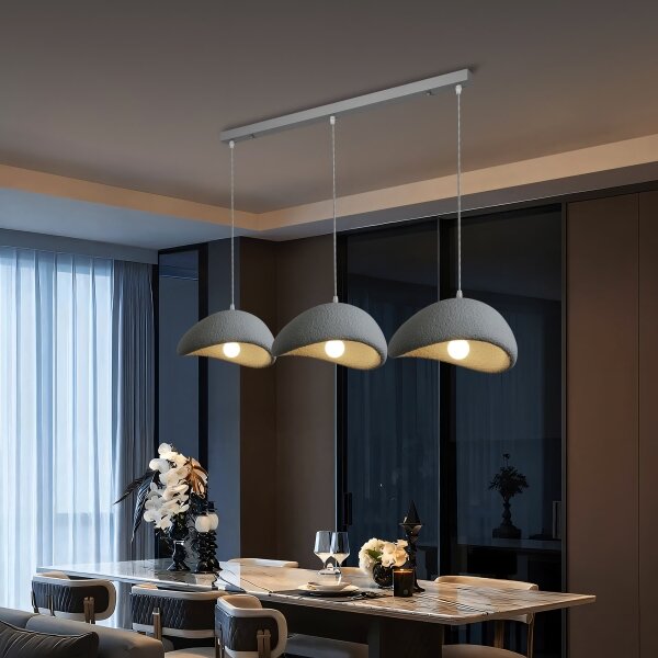 BRILAGI - Lampadario a sospensione su cavo WABI SABI 3xE27/60W/230V grigio