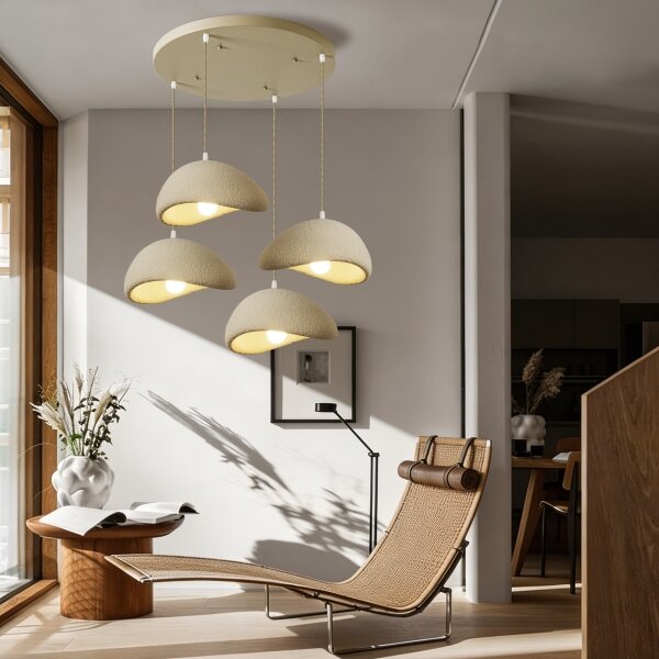 BRILAGI - Lampada a sospensione con cavo WABI SABI 4xE27/60W/230V beige