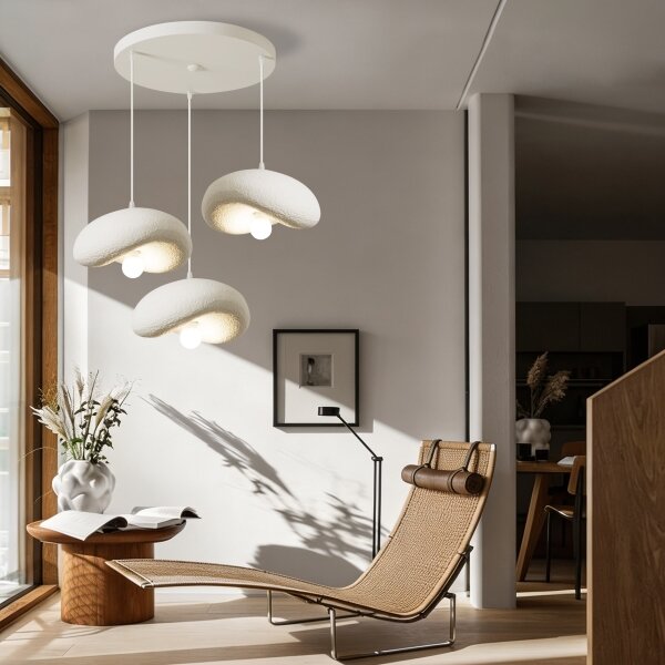 BRILAGI - Lampadario a sospensione con cavo WABI SABI 3xE27/60W/230V bianco