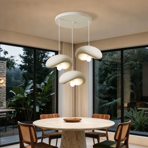 BRILAGI - Lampadario a sospensione con cavo WABI SABI 3xE27/60W/230V bianco