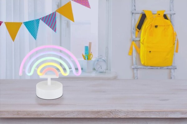 Globo 28063 - Decorazione da tavolo LED Neon PELANGI LED/2W/3xAA arcobaleno