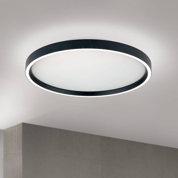 ORION Plafoniera soffitto MASCA, dimmerabile, Nero, Soggiorno / Sala da pranzo, Alluminio, Moderno, Plafoniera