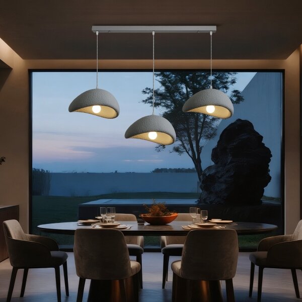 BRILAGI - Lampadario a sospensione su cavo WABI SABI 3xE27/60W/230V grigio