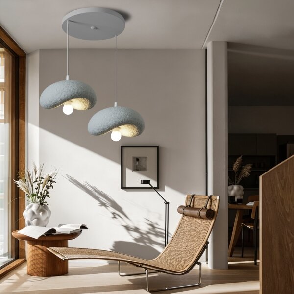 BRILAGI - Lampadario a sospensione su cavo WABI SABI 2xE27/60W/230V grigio