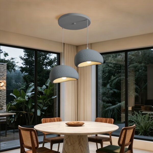 BRILAGI - Lampada a sospensione su cavo WABI SABI 2xE27/60W/230V grigia