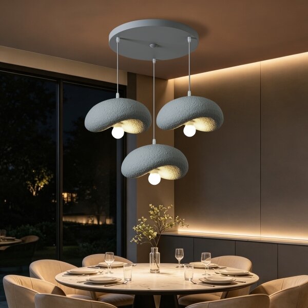 BRILAGI - Lampada a sospensione su cavo WABI SABI 3xE27/60W/230V grigio