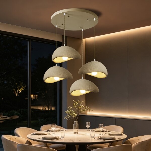 BRILAGI - Lampada a sospensione con cavo WABI SABI 4xE27/60W/230V beige