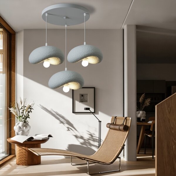 BRILAGI - Lampada a sospensione su cavo WABI SABI 3xE27/60W/230V grigio
