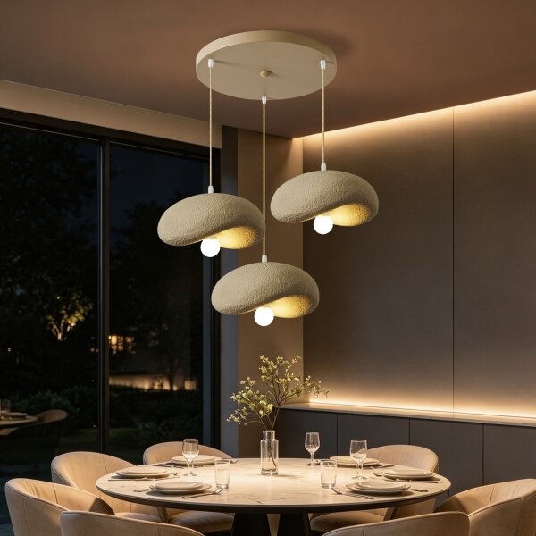 BRILAGI - Lampadario con cavo WABI SABI 3xE27/60W/230V beige