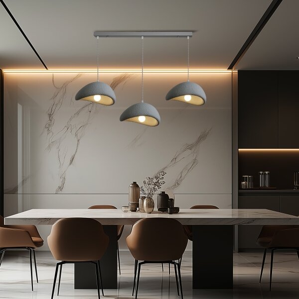 BRILAGI - Lampadario a sospensione su cavo WABI SABI 3xE27/60W/230V grigio