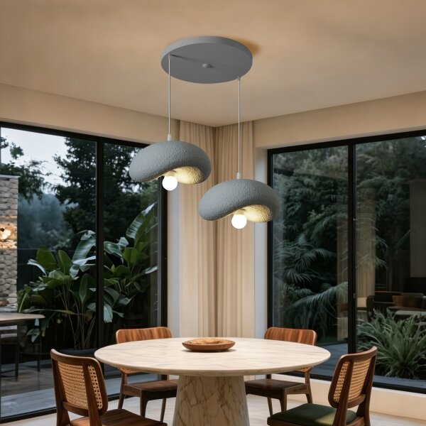 BRILAGI - Lampadario a sospensione su cavo WABI SABI 2xE27/60W/230V grigio