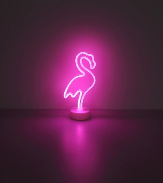 Globo 28064 - Decorazione da tavolo LED Neon FLAMINGO LED/2W/3xAA