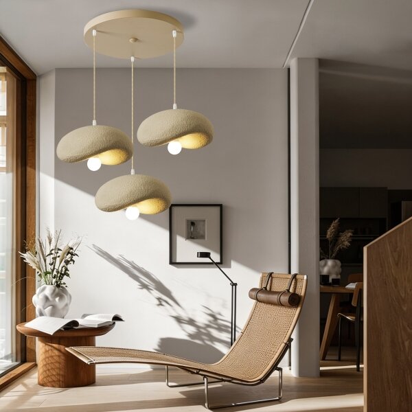 BRILAGI - Lampadario con cavo WABI SABI 3xE27/60W/230V beige