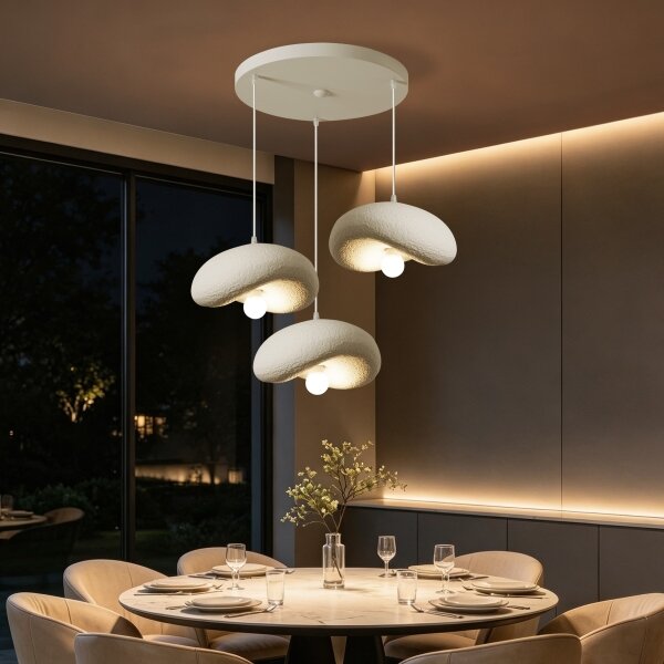 BRILAGI - Lampadario a sospensione con cavo WABI SABI 3xE27/60W/230V bianco