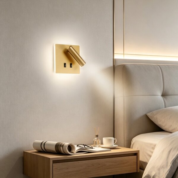 BRILAGI - Faretto da parete LED ZAYA DOUBLE LED/8W/230V + LED/3W dorato