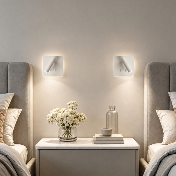 BRILAGI - Faretto LED da parete orientabile ZAYA DOUBLE LED/8W/230V + LED/3W bianco