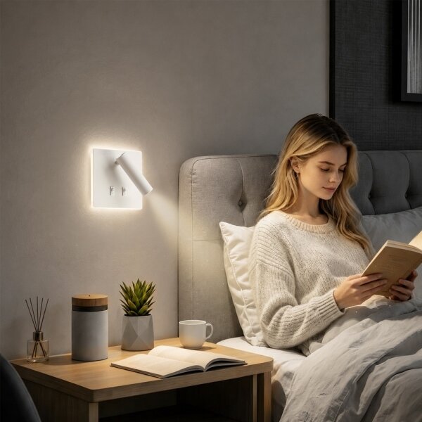 BRILAGI - Faretto LED da parete orientabile ZAYA DOUBLE LED/8W/230V + LED/3W bianco