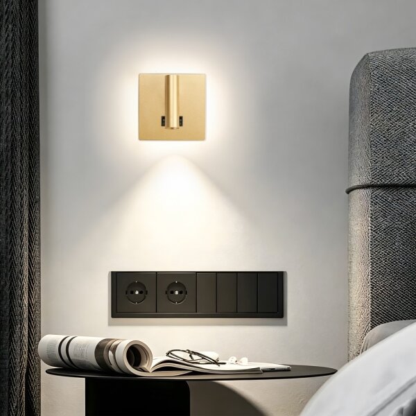 BRILAGI - Faretto da parete LED ZAYA DOUBLE LED/8W/230V + LED/3W dorato
