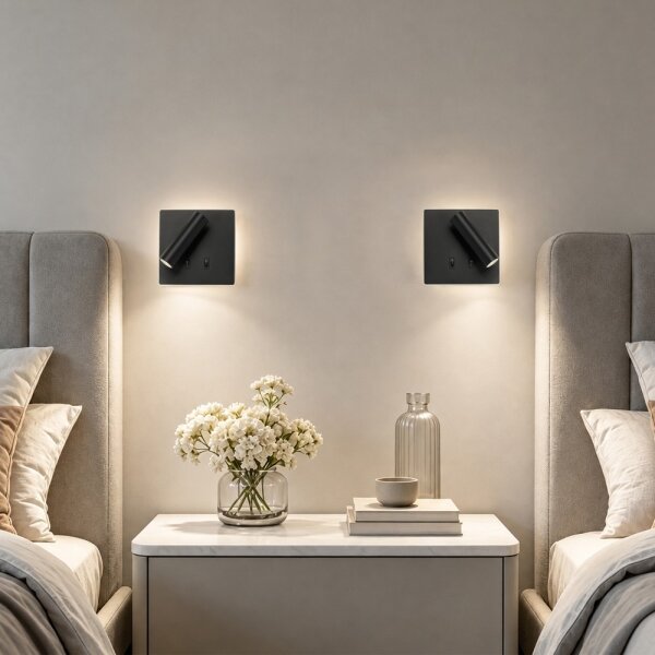 BRILAGI - LED Faretto da parete ZAYA DOUBLE LED/8W/230V + LED/3W nero