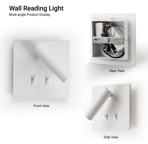 BRILAGI - Faretto LED da parete orientabile ZAYA DOUBLE LED/8W/230V + LED/3W bianco