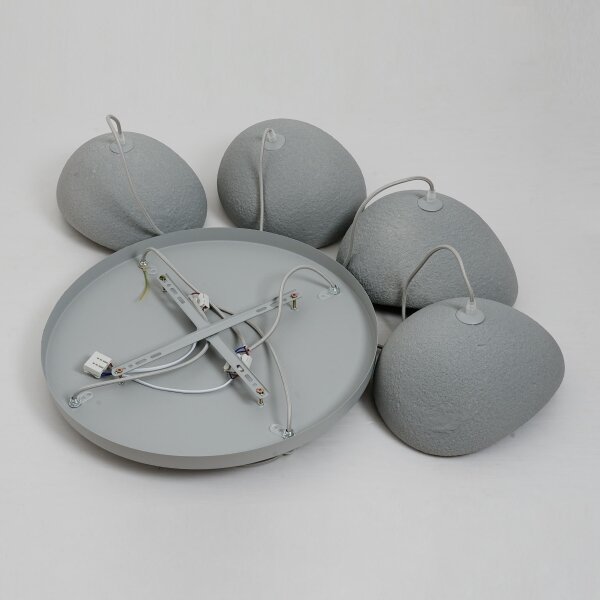 BRILAGI - Lampadario sospeso con cavo WABI SABI 4xE27/60W/230V grigio