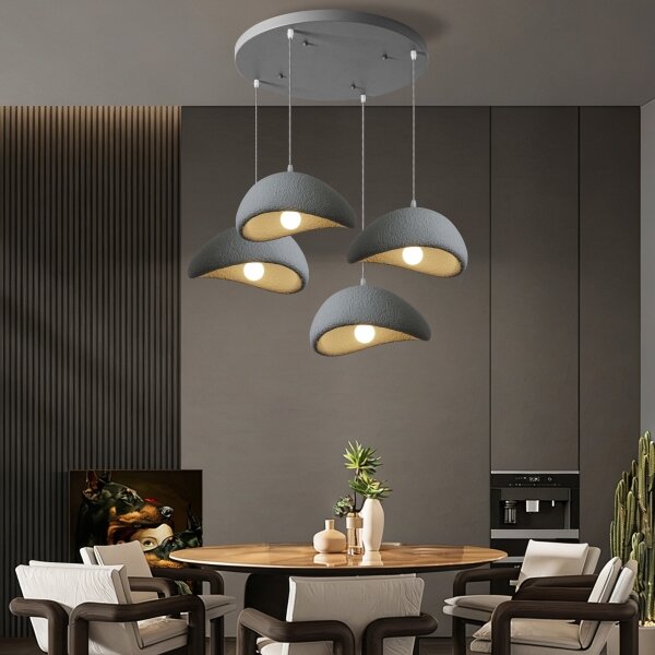 BRILAGI - Lampadario sospeso con cavo WABI SABI 4xE27/60W/230V grigio