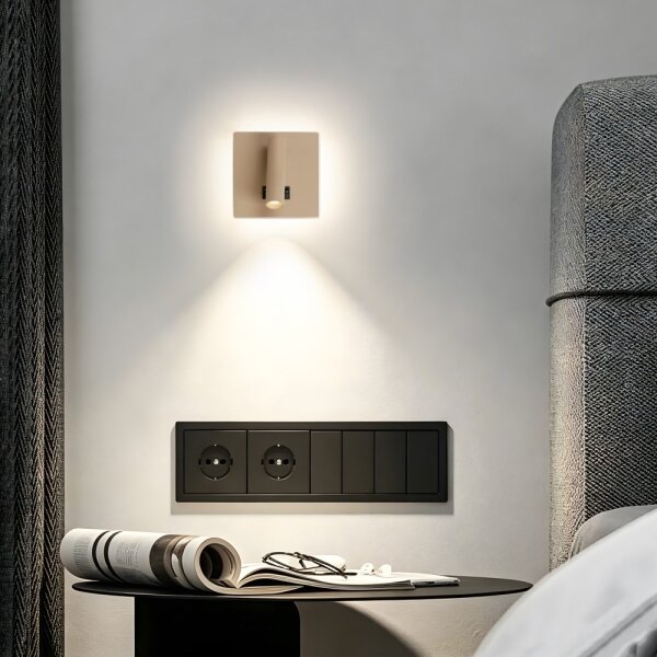 BRILAGI - Faretto da parete LED ZAYA DOUBLE LED/8W/230V + LED/3W beige