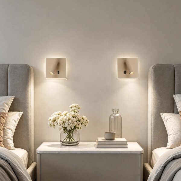 BRILAGI - Faretto da parete LED ZAYA DOUBLE LED/8W/230V + LED/3W beige