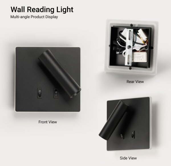 BRILAGI - LED Faretto da parete ZAYA DOUBLE LED/8W/230V + LED/3W nero