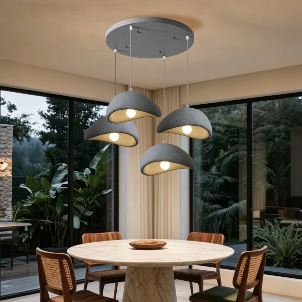 BRILAGI - Lampadario sospeso con cavo WABI SABI 4xE27/60W/230V grigio