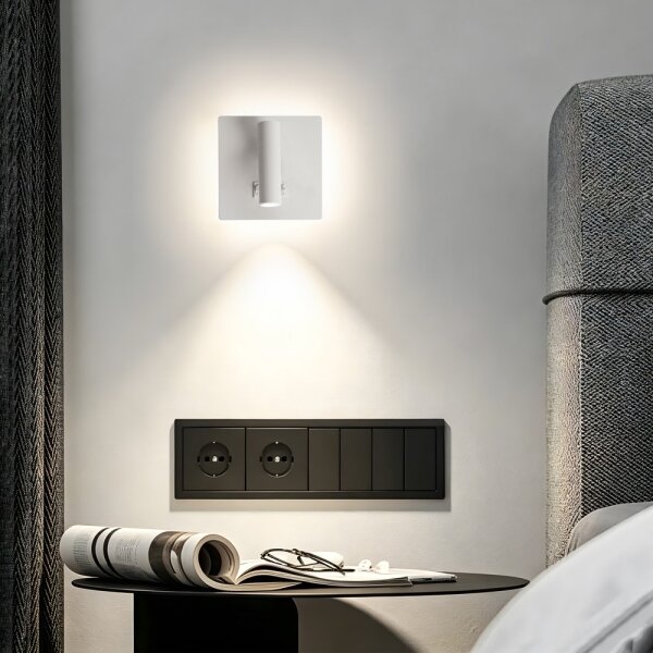 BRILAGI - Faretto LED da parete orientabile ZAYA DOUBLE LED/8W/230V + LED/3W bianco