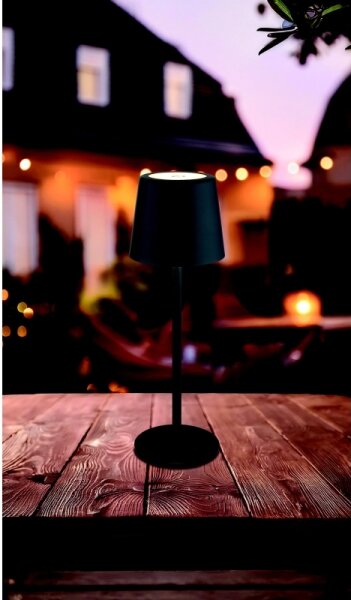 Globo 58482B-LED Lampada da tavolo ricaricabile da esterno dimmerabile VAN. 2W/5V 2200mAh IP44 nero