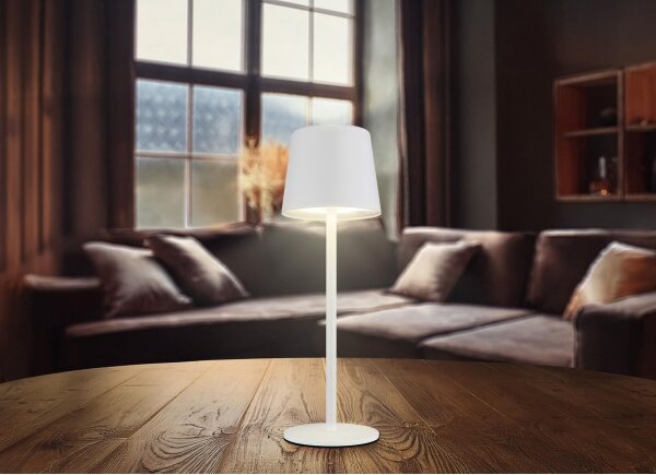 Globo 58482W-LED lampada da tavolo ricaricabile touch VAN. 2W/5V 2200mAh IP44 bi