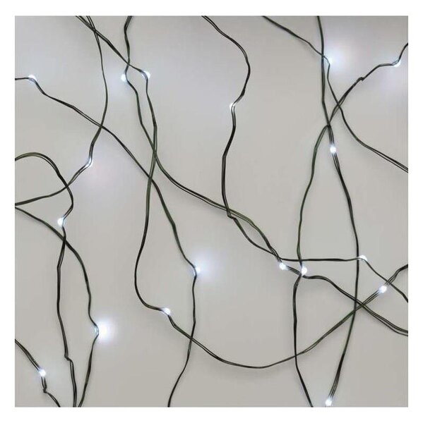 Catena luminosa LED da esterno, 75 LED su 12,5 m, IP44, bianco freddo