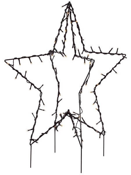 Star Trading 807-53, Luce figura decorativa, nero, IP44, stella, nero, 90 lampade