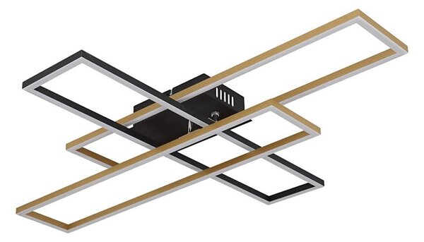 Globo 67208-40G -Plafoniera LED DAKARI 40W/230V 3000K 60x80 cm nero/oro