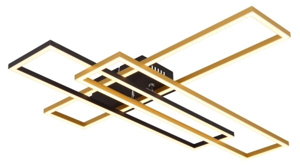 Globo 67208-40G -Plafoniera LED DAKARI 40W/230V 3000K 60x80 cm nero/oro