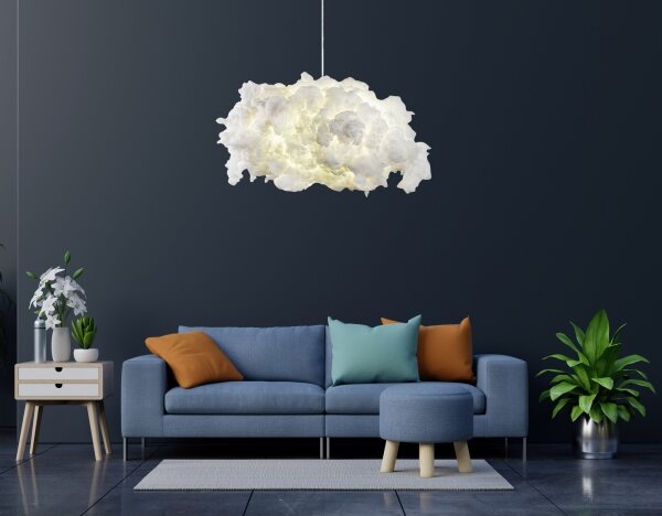 Lampadario a sospensione con filo SERENITY 1xE27/40W/230V bianco