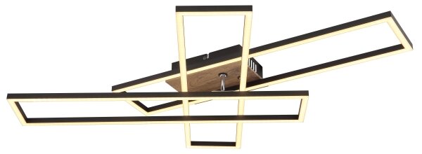 Globo 67208-40 - Plafoniera LED DAKARI LED/40W/230V 3000K 60x80 cm nero