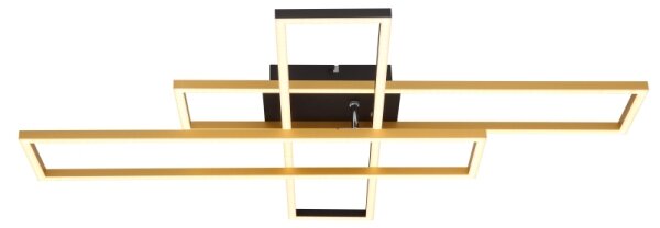 Globo 67208-40G -Plafoniera LED DAKARI 40W/230V 3000K 60x80 cm nero/oro