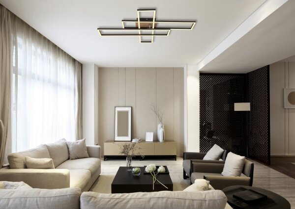 Globo 67208-40 - Plafoniera LED DAKARI LED/40W/230V 3000K 60x80 cm nero