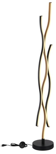 Globo 67206SW - Lampada LED da terra GERONIMO LED/28W/230V 3000K nero/oro
